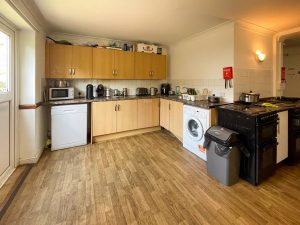 wooden floored kitchen