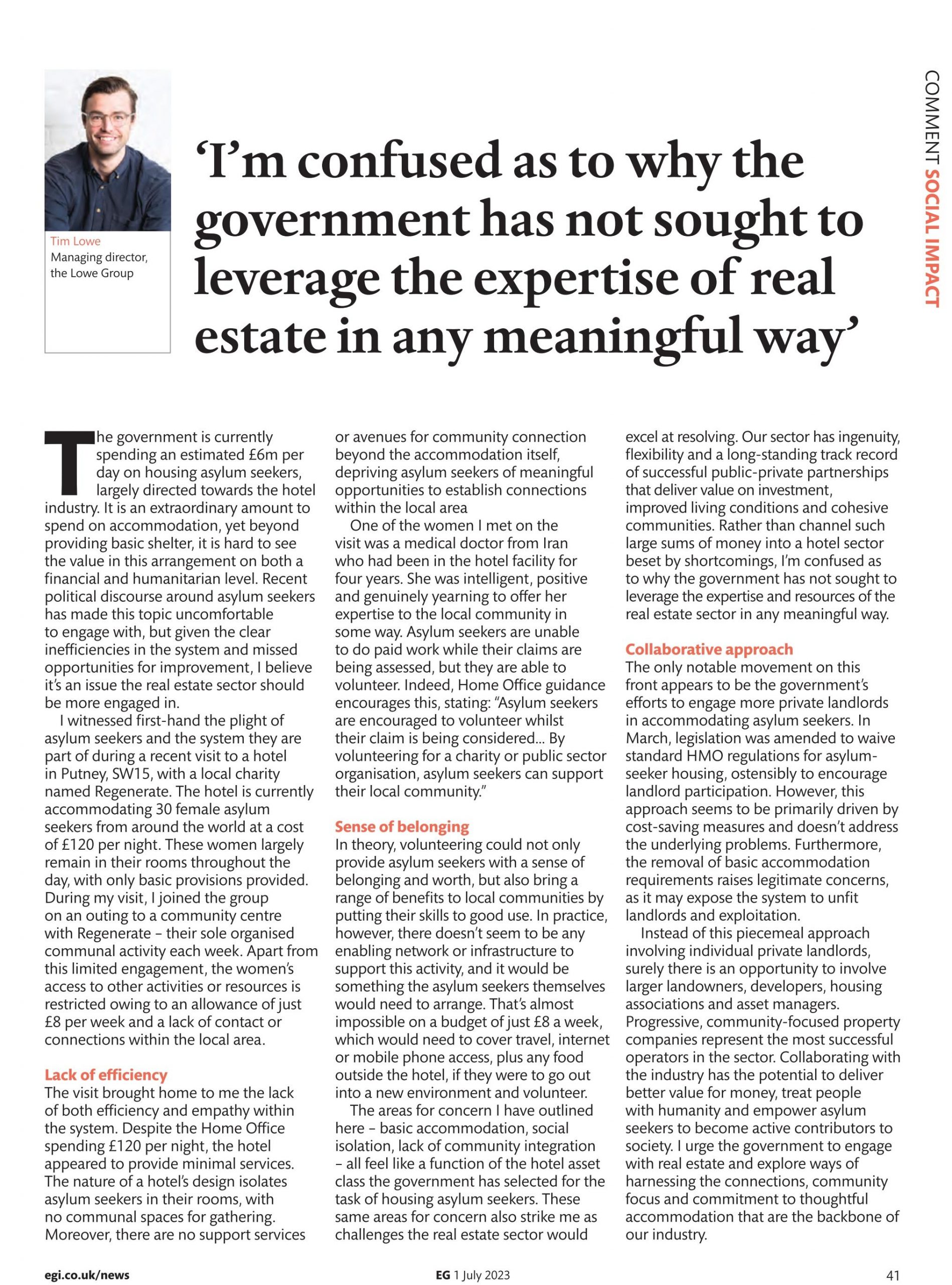 Estates Gazette Article