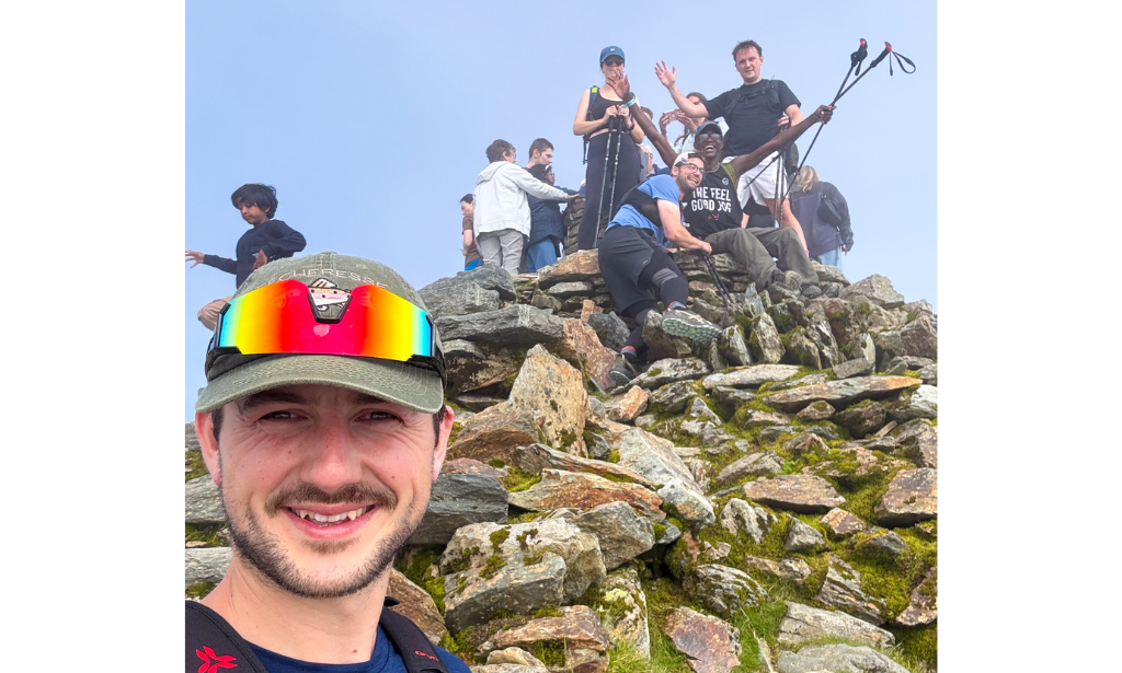 a group of hikers smiling at the camera